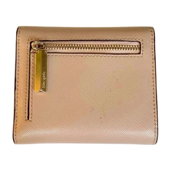 Kate Spade Booked Trifold Flap Wallet, Warm Beige Nude - Picture 2 of 4